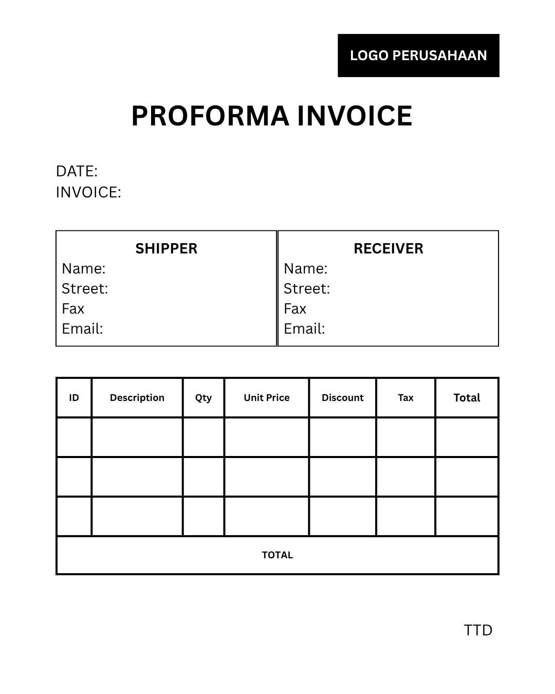 PROFORMA INVOICE